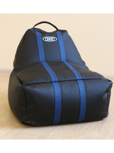 Крісло-мішок для дітей чорне, кожзам